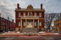 Salem, USA- March 03, 2019: Custom House at the Salem Maritime National Historic Site NHS in Salem, Massachusetts, USA. This Royalty Free Stock Photo