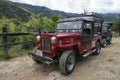 Vintage all terrain vehicles in the Cocora Valley, Colombia