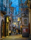 The amazing `Luci d`Artista` artist lights in Salerno during Christmas time, Campania, Italy.