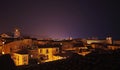 Salerno roofs at night, Italy