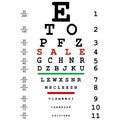 Sales advertising with optical eye test