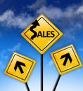 Sales ahead concept Royalty Free Stock Photo