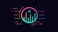 A Sales analytics icon representing the use of data analysis to measure sales performance and optimize created with Generative AI