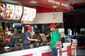 Sales area and self-service at KFC restaurant in Thailand. Kentucky Fried Chicken is an American fast food restaurant chain.