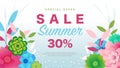 Summer Sale 30% Special Offer Off Vector Resizable Illustration