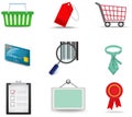 Sales and commerce material icon collection set