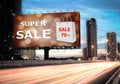 Sales concept, Outdoor billboards, super sale