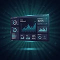 Sales dashboard interface with multiple data visualizations against Royalty Free Stock Photo