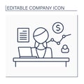 Sales department line icon