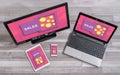 Sales and discounts concept on different devices Royalty Free Stock Photo