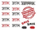 Sales Discounts grunge stamp set