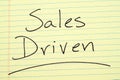 Sales Driven On A Yellow Legal Pad Royalty Free Stock Photo