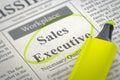 Sales Executive Job Vacancy. 3D.