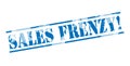 Sales frenzy blue stamp Royalty Free Stock Photo