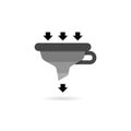 Sales funnel business concept of leads icon Royalty Free Stock Photo