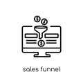 Sales Funnel icon. Trendy modern flat linear vector Sales Funnel