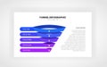 Sales funnel info-graphics on white card