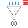 Sales funnel line icon