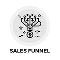 Sales Funnel Line Icon Royalty Free Stock Photo