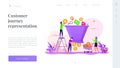 Sales funnel management landing page template Royalty Free Stock Photo