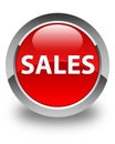 Sales glossy red round button Royalty Free Stock Photo