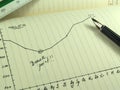 Sales graph Royalty Free Stock Photo