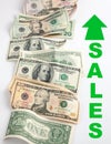 Sales growing Royalty Free Stock Photo