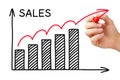 Sales Growth Graph Royalty Free Stock Photo