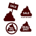 Sales icon logo with shit