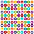 100 sales icons set color