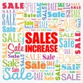 Sales Increase word cloud collage, business concept background