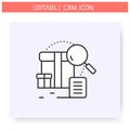 Sales intelligence icon. Editable illustration