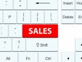 Sales red keyboard button Royalty Free Stock Photo