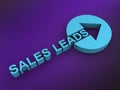 sales lead word on purple