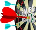 Sales Leads Dart Board Selling Prospects Customers