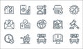 sales line icons. linear set. quality vector line set such as car sales, sold, limited time, sale, sale, sale, marketing, targeted