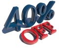 Sales 40 % off price lower down