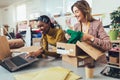 Sales Online. Working women at their store.