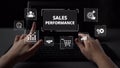 Sales Performance Dashboard with Sales Metrics, Targets, and Conversion Muxer Royalty Free Stock Photo