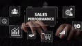 Sales Performance Dashboard with Sales Metrics, Targets, and Conversion Muxer Royalty Free Stock Photo