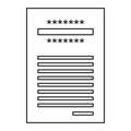 Sales printed receipt icon, outline style