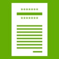 Sales printed receipt icon green