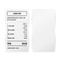 Sales Printed Receipt White Paper Blank Vector. Shop Reciept Or Bill Isolated On White Background. Realistic ATM Check Illustratio Royalty Free Stock Photo
