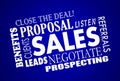 Sales Process Negotiation Leads Word Collage Royalty Free Stock Photo