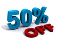 Sales promotion 50% off Royalty Free Stock Photo
