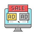 sales promotion color icon vector illustration