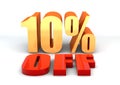 Sales promotion 3D text 10 off