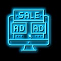 sales promotion neon glow icon illustration Royalty Free Stock Photo