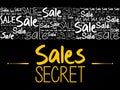 Sales Secret word cloud collage