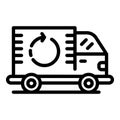After sales service icon, outline style